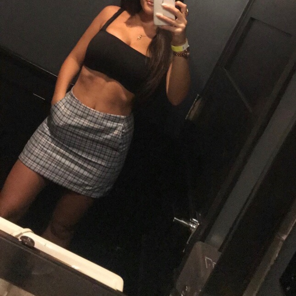 Urban Outfitters Blue Plaid Mini Skirt